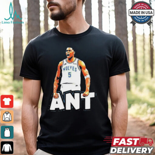 Ant playoff shirt anthony edwards minnesota timberwolves player oversized shirt