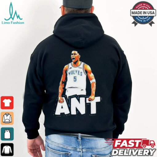 Ant playoff shirt anthony edwards minnesota timberwolves player oversized shirt