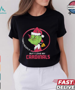 Arizona Cardinals Christmas Grinch I Hate People But I Love My Cardinals 2024 Shirt