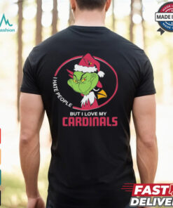 Arizona Cardinals Christmas Grinch I Hate People But I Love My Cardinals 2024 Shirt