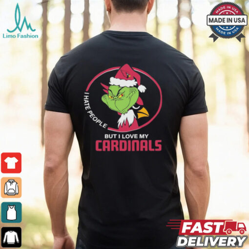 Arizona Cardinals Christmas Grinch I Hate People But I Love My Cardinals 2024 Shirt