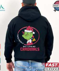 Arizona Cardinals Christmas Grinch I Hate People But I Love My Cardinals 2024 Shirt