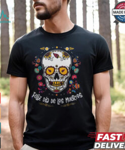 Arizona Cardinals Skull Dia De Los Muertos 2024 T Shirt