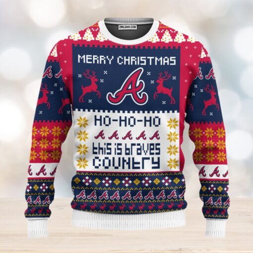 Atlanta Braves Merry Christmas  Ugly Christmas Sweaters