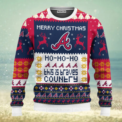 Atlanta Braves Merry Christmas  Ugly Christmas Sweaters