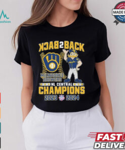 Back 2 Back Milwaukee Brewers Mascot NL Central Champions 2023 2024 Shirt