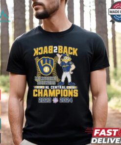 Back 2 Back Milwaukee Brewers Mascot NL Central Champions 2023 2024 Shirt