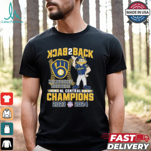 Back 2 Back Milwaukee Brewers Mascot NL Central Champions 2023 2024 Shirt