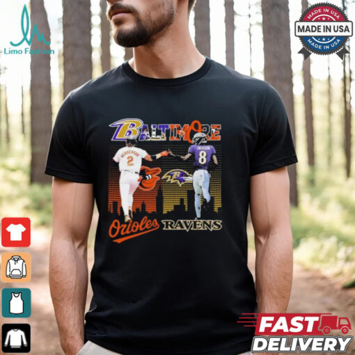 Baltimore Orioles Gunnar Henderson X Baltimore Ravens Lamar Jackson Shirt