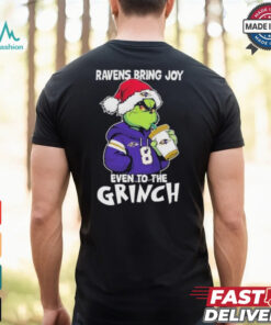 Baltimore Ravens Bring Joy Even To The Grinch Christmas Shirt