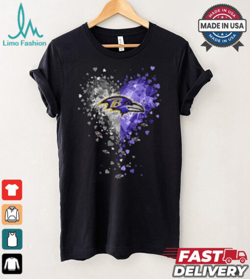 Baltimore Ravens Crystal Heart Shirt