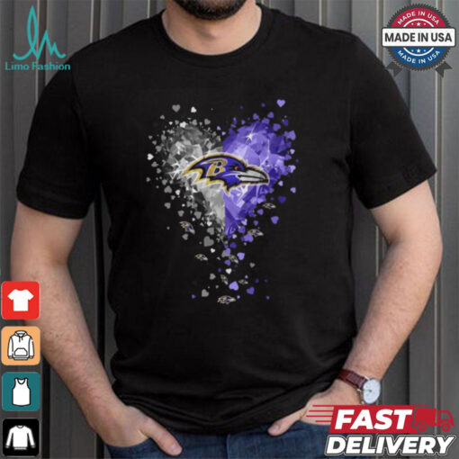 Baltimore Ravens Crystal Heart Shirt