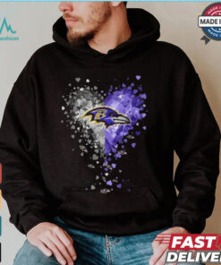 Baltimore Ravens Crystal Heart Shirt