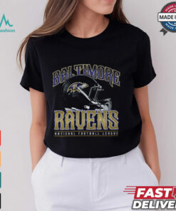 Baltimore Ravens Helmet Garment Dyed Heavyweight T Shirt