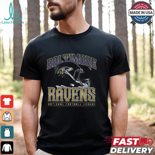 Baltimore Ravens Helmet Garment Dyed Heavyweight T Shirt