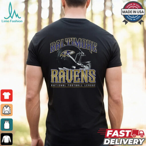 Baltimore Ravens Helmet Garment Dyed Heavyweight T Shirt