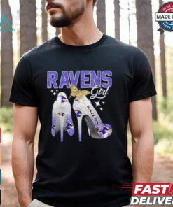 Baltimore Ravens girl high heels shirt