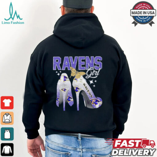 Baltimore Ravens girl high heels shirt
