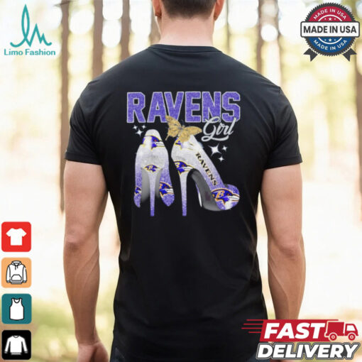 Baltimore Ravens girl high heels shirt
