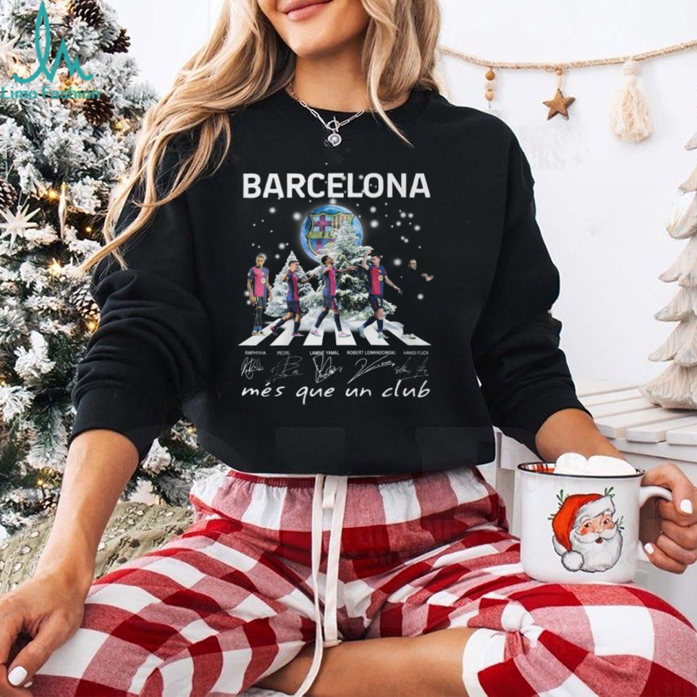 Barcelona FC 2024 Christmas Mes Que Un Club T Shirt Barcelona FC 2024 Christmas Mes Que Un Club T Shirt