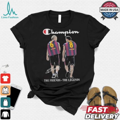 Barcelona Xavi Iniesta Champions The Friends The Legends shirt