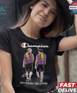 Barcelona Xavi Iniesta Champions The Friends The Legends shirt