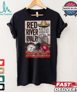 Battle For The Golden Hat Texas Longhorns Vs Oklahoma Sooners 2024 Red River Rivalry Score T Shirt