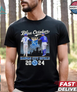 Blue October 7 Witt Jr And 13 Perez Kansas City Royals 2024 City Shirt