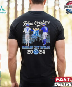 Blue October 7 Witt Jr And 13 Perez Kansas City Royals 2024 City Shirt