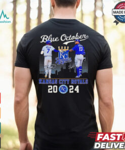 Blue October Kansas City Royals Bobby Witt Jr. and Salvador Perez signature 2024 shirt