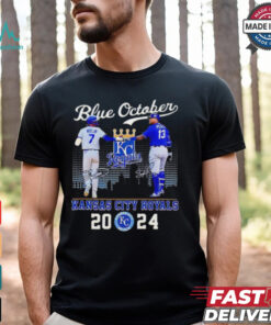 Blue October Kansas City Royals Bobby Witt Jr. and Salvador Perez signature 2024 shirt