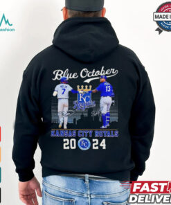 Blue October Kansas City Royals Bobby Witt Jr. and Salvador Perez signature 2024 shirt