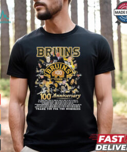 Boston Bruins 100th Anniversary 1924 2024 Thank You For The Memories Shirt