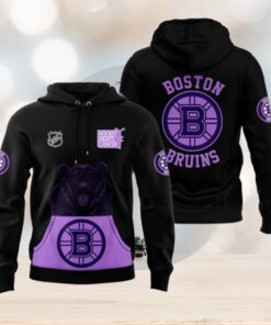 Boston Bruins x Hockey Fights Cancer 2024 Hoodie1