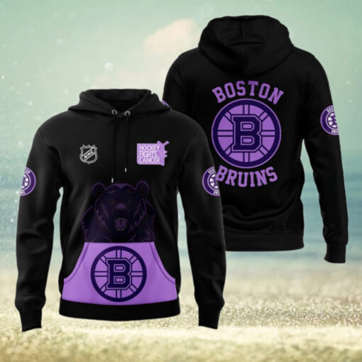 Boston Bruins x Hockey Fights Cancer 2024 Hoodie1