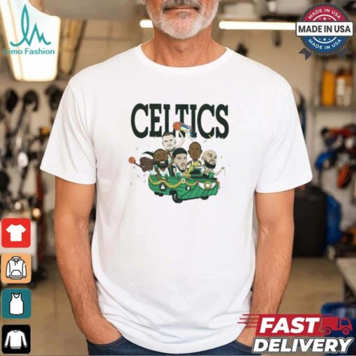 Boston Celtics NBA Six Pack 2024 Caricature Graphic t shirt