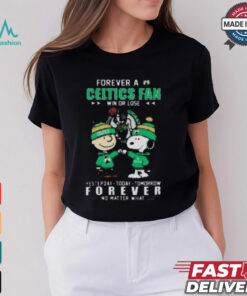 Boston Celtics Snoopy and Charlie Brown forever not just when we win T shirt