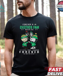 Boston Celtics Snoopy and Charlie Brown forever not just when we win T shirt