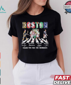 Boston Sports Teams Players Abbey Road Thank You For The Memories Signatures Shirt