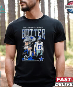 Brandon Aubrey #17 Dallas Cowboys Star NFL Kicker T Shirts