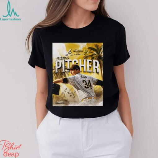 Braves at Padres MLB Wild Card Starting Pitcher Signature The FIght For The Faithful Poster t shirt