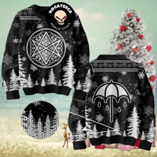 Bring Me The Horizon Logo Rock Band Christmas Sweater Chirstmas Gifts 2024 Xmas For Family And Friends Ugly Sweater