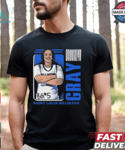 Brooklyn Gray #5 Saint Louis Billikens Cartoon t shirt