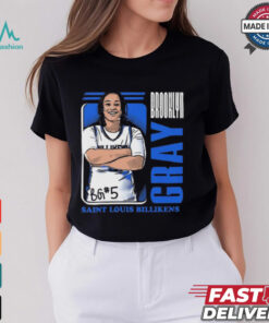 Brooklyn Gray #5 Saint Louis Billikens Cartoon t shirt