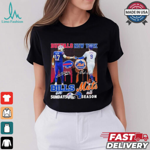 Buffalo Bills On Sundays X New York Mets All Season Shirt