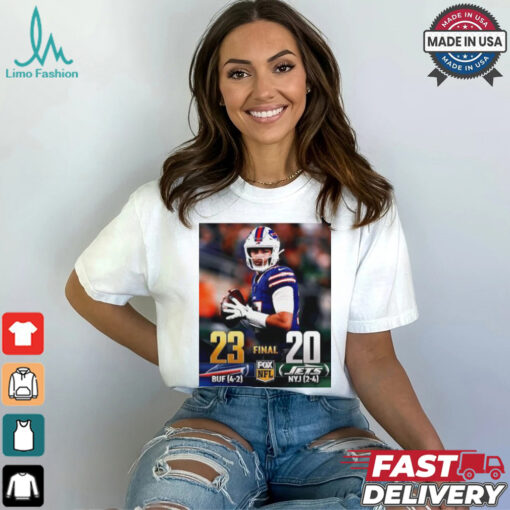 Buffalo Bills vs New York Jets 23 – 20 Final Fox NFL poster shirt