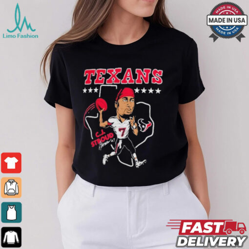 C.J. Stroud Houston Texans Homage Caricature Player Texas T Shirts
