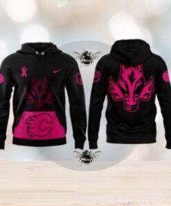 Calgary Flames NHL Crucial Catch Breast Cancer 2024 Hoodie
