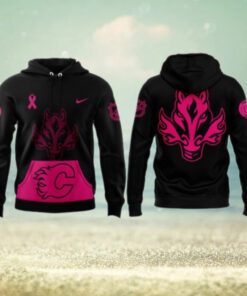 Calgary Flames NHL Crucial Catch Breast Cancer 2024 Hoodie