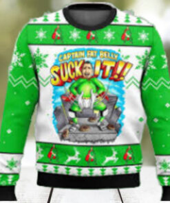 Captain Fat Belly Suck It Ugly Christmas Sweater